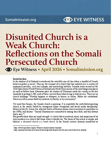 Disunited Church is a Weak Church: Reflections on the Somali Persecuted Church.pdf
